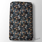 Black Abstract Paisley Printed Fabric